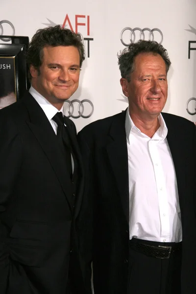 Colin Firth und Geoffrey Rush — Stockfoto