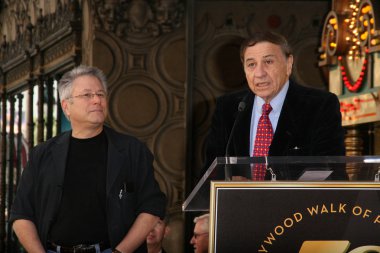 alan menken, richard sherman, alan menken hollywood walk şöhret star töreni, el capitan tiyatro, hollywood, ca. 11-10-10