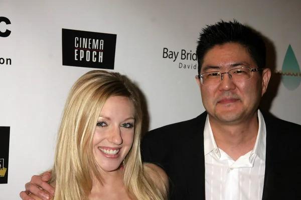 Tiffany Bower e Gregory Hatanaka Tiffany Bower, Gregory Hatanaka al Beverly Hills Film, TV e New Media Festival Opening Night, Aqua Lounge, Beverly Hills, CA. 10-21-10 — Foto Stock