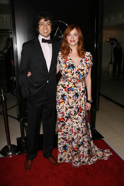 Geoffrey Arend and Christina Hendricks at the World Premiere of "Devil," The London, West Hollywood, CA. 09-15-10 — Stock Photo, Image