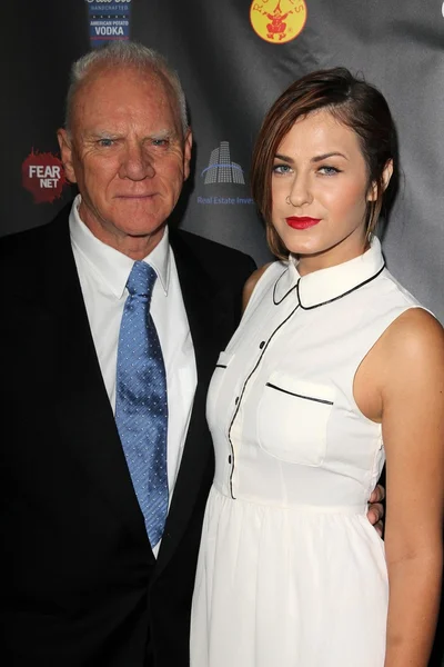 Malcolm McDowell, Scout Taylor-Compton at sCare Foundation's 2nd Annual Halloween Benefit Event, Conga Room, Los Angeles, CA 10-28-12 — Stock Photo, Image