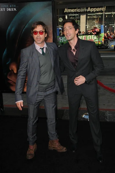 Robert downey jr. und adrien brody — Stockfoto