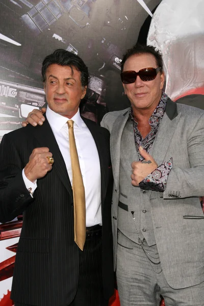 Sylvester stallone en mickey rourke — Stockfoto