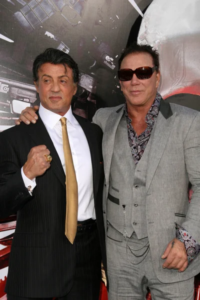 Sylvester Stallone and Mickey Rourke — Stock Photo, Image