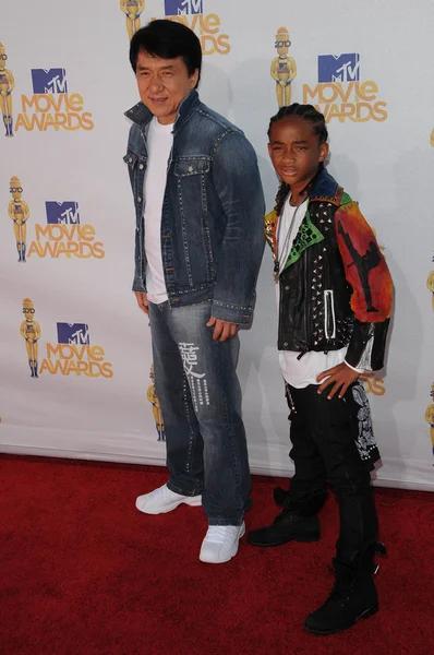 Jackie Chan and Jaden Smith — Stock Photo, Image