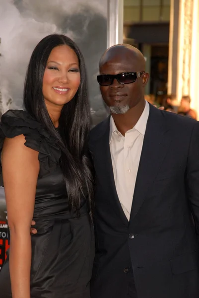 Kimora Lee and Djimon Hounsou — Stock Photo, Image