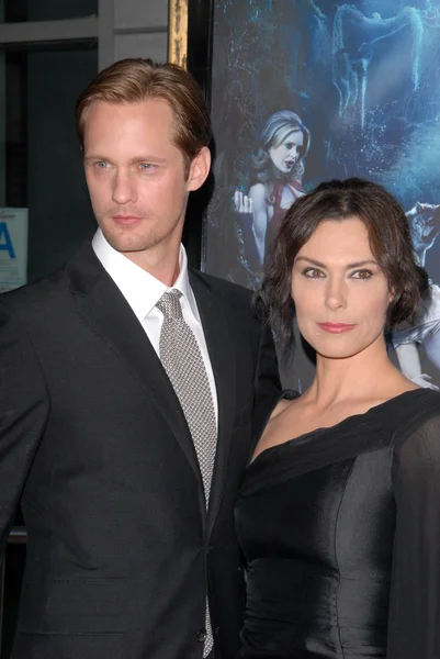 Alexander Skarsgard and Michelle Forbes at HBOs True Blood Season 3 Premiere, Cinerama Dome, Hollywood, CA. 06-08-10 — Stock Photo, Image