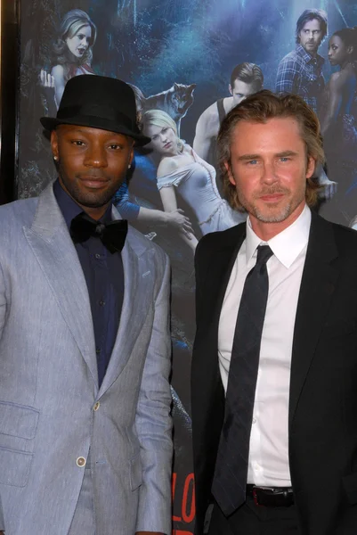 Nelsan Ellis i Sam Trammell w Hbo "True Blood" sezon 3 premiera, wiązał, Hollywood, Ca. 06-08-10 — Zdjęcie stockowe