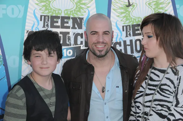 Chris Daughtry, son Griffin and daughter Hanna — ストック写真