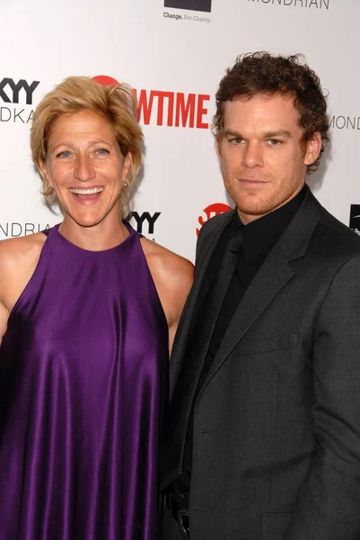 Edie Falco and Michael C. Hall at SHOWTIME's 2010 Emmy Nominee Reception, Skybar, West Hollywood, CA 08-28-10 — Zdjęcie stockowe