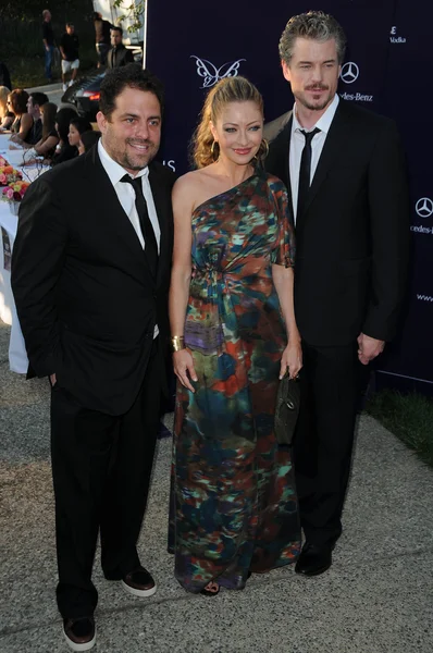 Brett Ratner with Eric Dane and Rebecca Gayheart at the 9th Annual Chrysalis Butterfly Ball, Private Location, Beverly Hills, CA. 06-05-10 — Stock Photo, Image