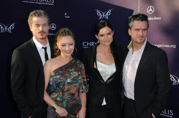 Eric Dane, Rebecca Gayheart, Balthazar Getty en el Noveno Baile Anual de Mariposas Chrysalis, Ubicación Privada, Beverly Hills, CA. 06-05-10 — Foto de Stock