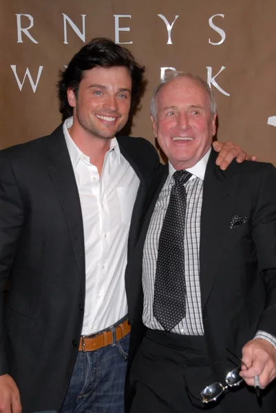 Tom welling och jerry weintraub — Stockfoto