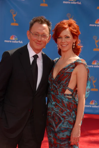 Michael Emerson y Carrie Preston en los 62nd Annual Primetime Emmy Awards, Nokia Theater, Los Angeles, CA. 08-29-10 — Foto de Stock