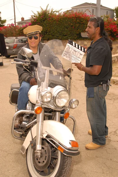 Damian Chapa on the set of the second day of shooting "Brando Unauthorized", Private Location, San Pedro, CA. 06-28-10 — стоковое фото