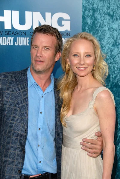 Thomas jane och anne heche — 图库照片