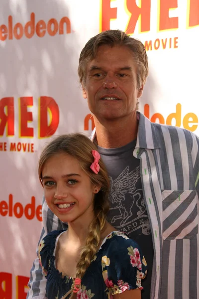 Harry Hamlin a lánya Delilah Hamlin a premierjén a "Fred: a film," Paramount Studios, Hollywood, CA. 09-11-10 — Stock Fotó