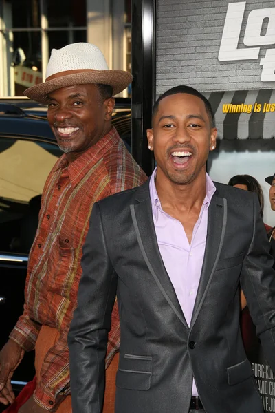 Keith David and Brandon T. Jackson at the World Premiere of Lottery Ticket, Chinese Theater, Hollywood, CA. 08-12-10 — Stock Photo, Image