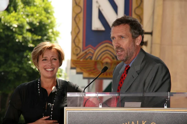 Emma Thompson, Hugh Laurie at the induction ceremony for Emma Thompson into the Hollywood Walk of Fame, Hollywood, CA. 08-06-10 — Stock Photo, Image