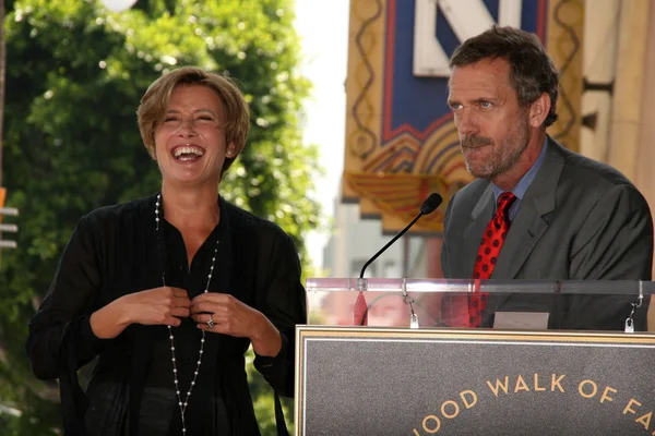 Emma Thompson, Hugh Laurie at the induction ceremony for Emma Thompson into the Hollywood Walk of Fame, Hollywood, CA. 08-06-10 — 图库照片