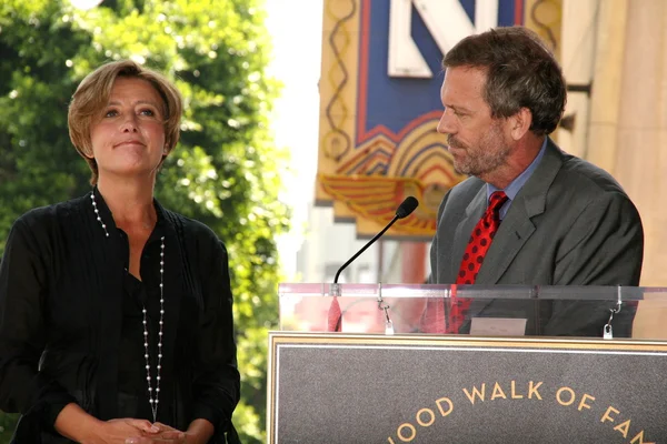 Emma Thompson, Hugh Laurie at the induction ceremony for Emma Thompson into the Hollywood Walk of Fame, Hollywood, CA. 08-06-10 — Stockfoto