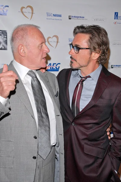 Anthony Hopkins, Robert Downey Jr. — Stock Photo, Image