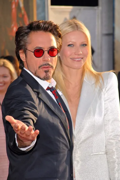 Robert Downey Jr. dan Gwyneth Paltrow — Stok Foto