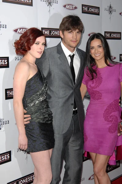 Rumer Willis, Ashton Kutcher et Demi Moore — Photo