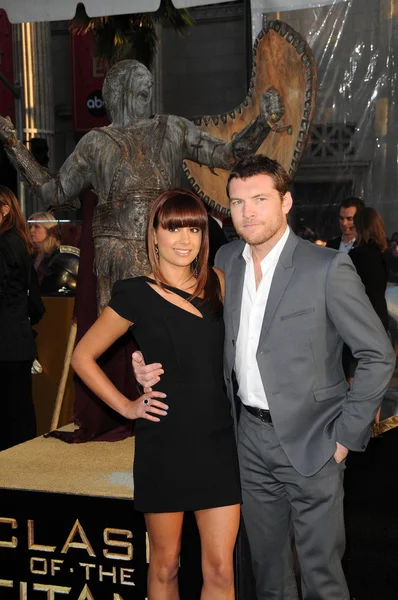 Natalie Mark and Sam Worthington — Stock Photo, Image