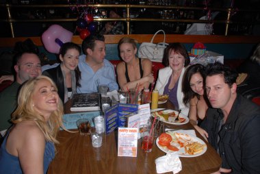 Jennifer Blanc-Biehn and friends at Jennifer Blanc-Biehn's Birthday Party, Sardos, Burbank, CA. 04-23-10