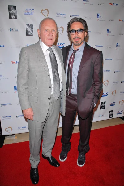 Anthony Hopkins, Robert Downey Jr. — Zdjęcie stockowe