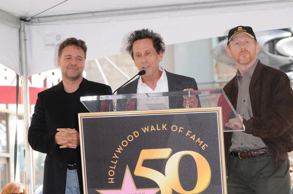 Russell Crowe, Brian Grazer e Ron Howard — Fotografia de Stock