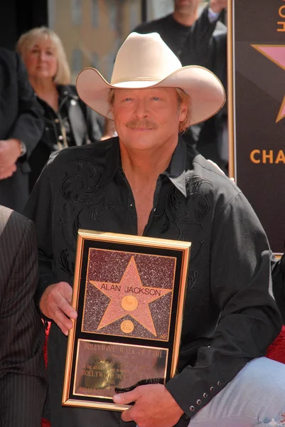 Alan jackson na alan jackson hvězda obřad — Stock fotografie