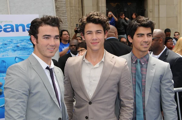 Kevin Jonas, Nick Jonas and Joe Jonas — Stock Photo, Image