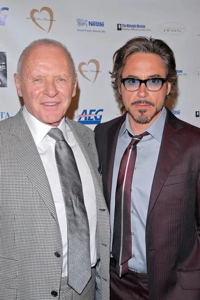 Anthony Hopkins, Robert Downey Jr. — Stock Photo, Image