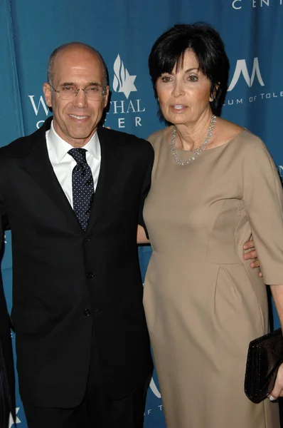 Jeffrey Katzenberg and wife — Stock Photo, Image