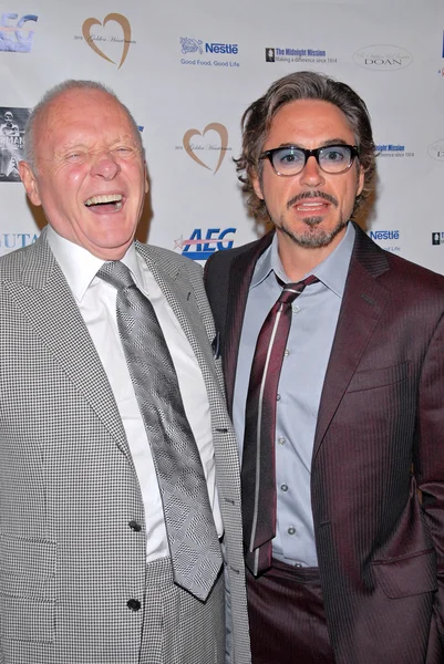 Anthony Hopkins, Robert Downey Jr. — Zdjęcie stockowe