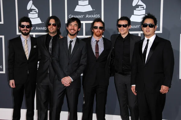 Linkin Park al 52nd Annual Grammy Awards - Arrivi, Staples Center, Los Angeles, CA. 01-31-10 — Foto Stock