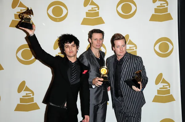 Billie Joe Armstrong, Mike Dirnt, Tre Cool — Stock Photo, Image