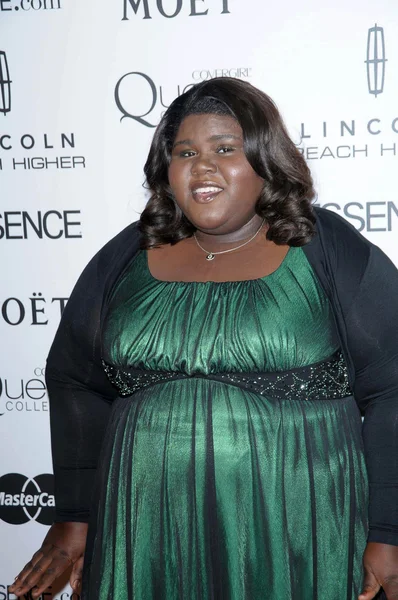 Габури Сидибе на третьем Annual Essence Black Women в Hollywood Luncheon, Beverly Hills Hotel, Beverly Hills, CA. 03-04-10 — стоковое фото