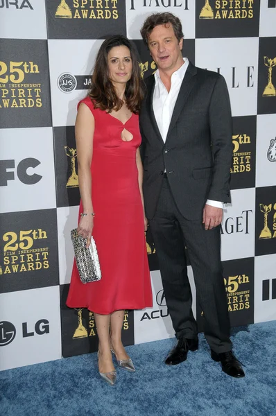 Colin Firth and Wife Livia Giuggioli — Stock Photo, Image
