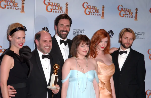 Cast of Mad Men at the 67 Annual Golden Globe Awards Press Room, Beverly Hilton Hotel, Beverly Hills, CA. 01-17-10 — стоковое фото