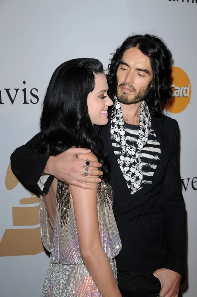 Katy Perry en Russell Brand — Stockfoto