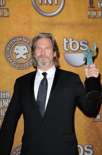 Jeff bridges, 16 yıllık screen actors guild Ödülü basın odası, tapınak auditorium, los angeles, ca. 01-23-10 — Stok fotoğraf