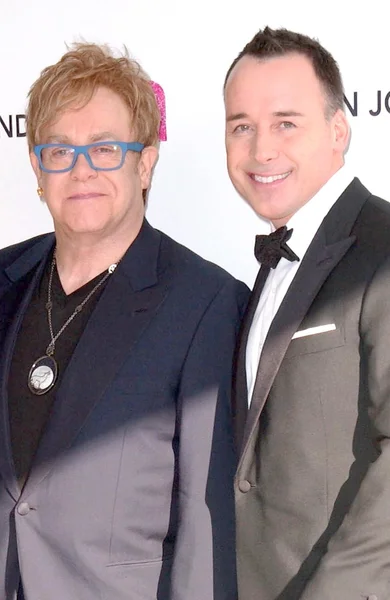 Sir Elton John and David Furnish — Stock Photo, Image