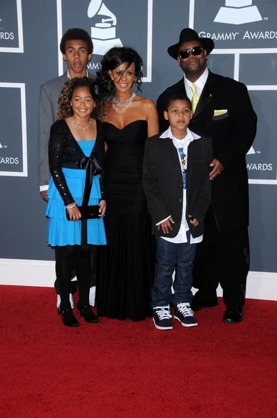 Jimmy Jam and family — Stock Photo, Image