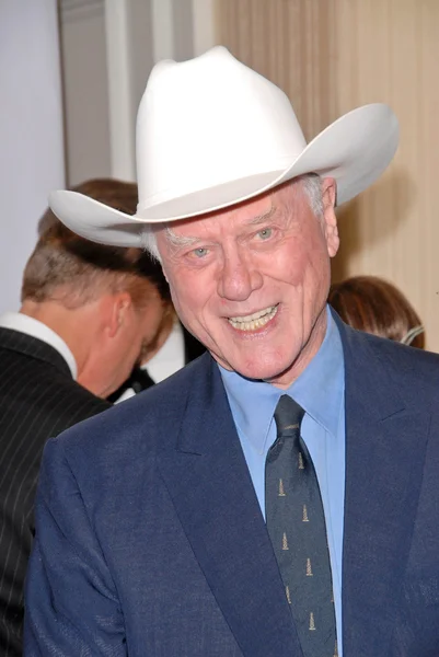 Larry Hagman en la Noche de 2010 de 100 Estrellas Oscar Viewing Party, Beverly Hills Hotel, Beverly Hills, CA. 03-07-10 — Foto de Stock