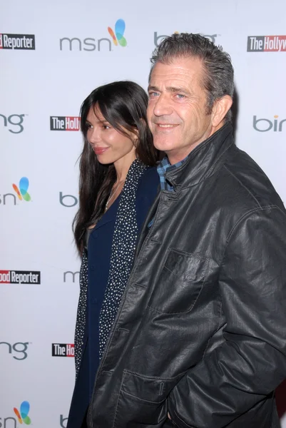 Oksana Grigorieva and Mel Gibson at the Hollywood Reporter's Nominee's Night at the Mayor's Residence, presented by Bing and MSN, Private Location, Los Angeles, CA. 03-04-10 — Stock Photo, Image