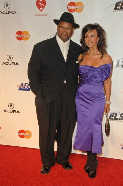 Jimmy Jam e la moglie Lisa Harris — Foto Stock