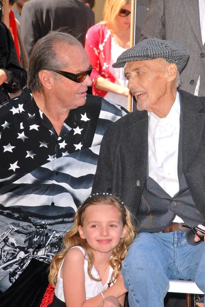 Jack Nicholson, Dennis Hopper e la figlia Galen — Foto Stock